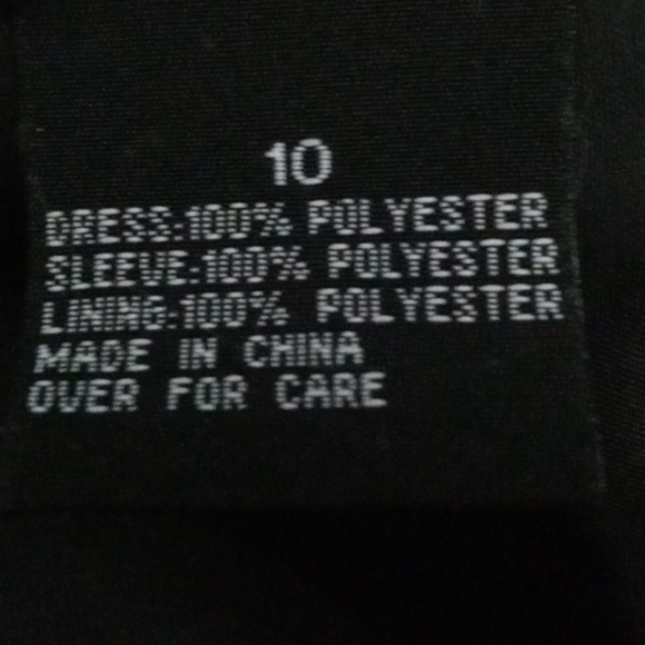 AGB black dress size 10 lacy beeded sleeve - Picture 16 of 16